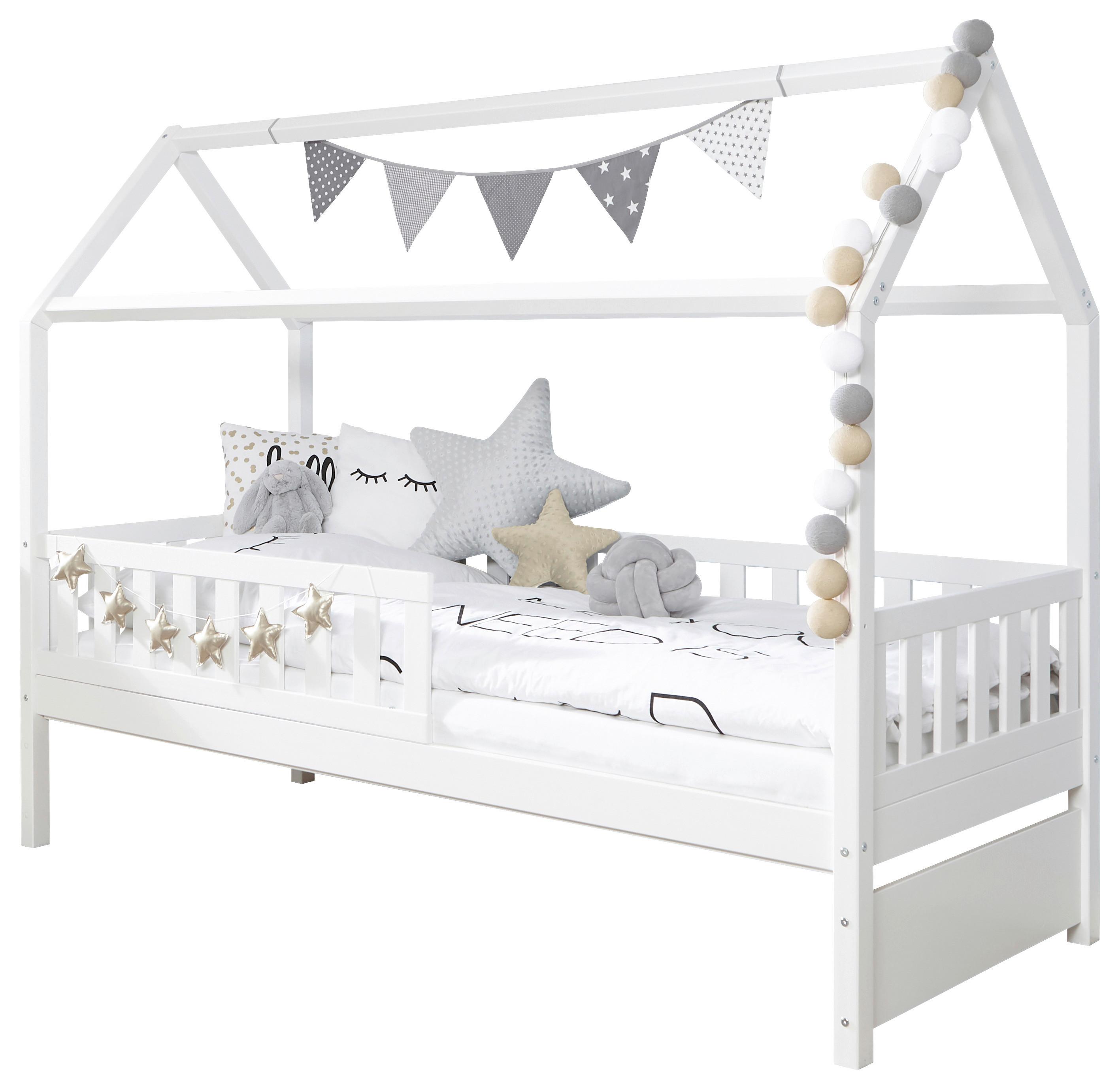 Hausbett Traumhaus 90x200 Cm Kiefer Weiß