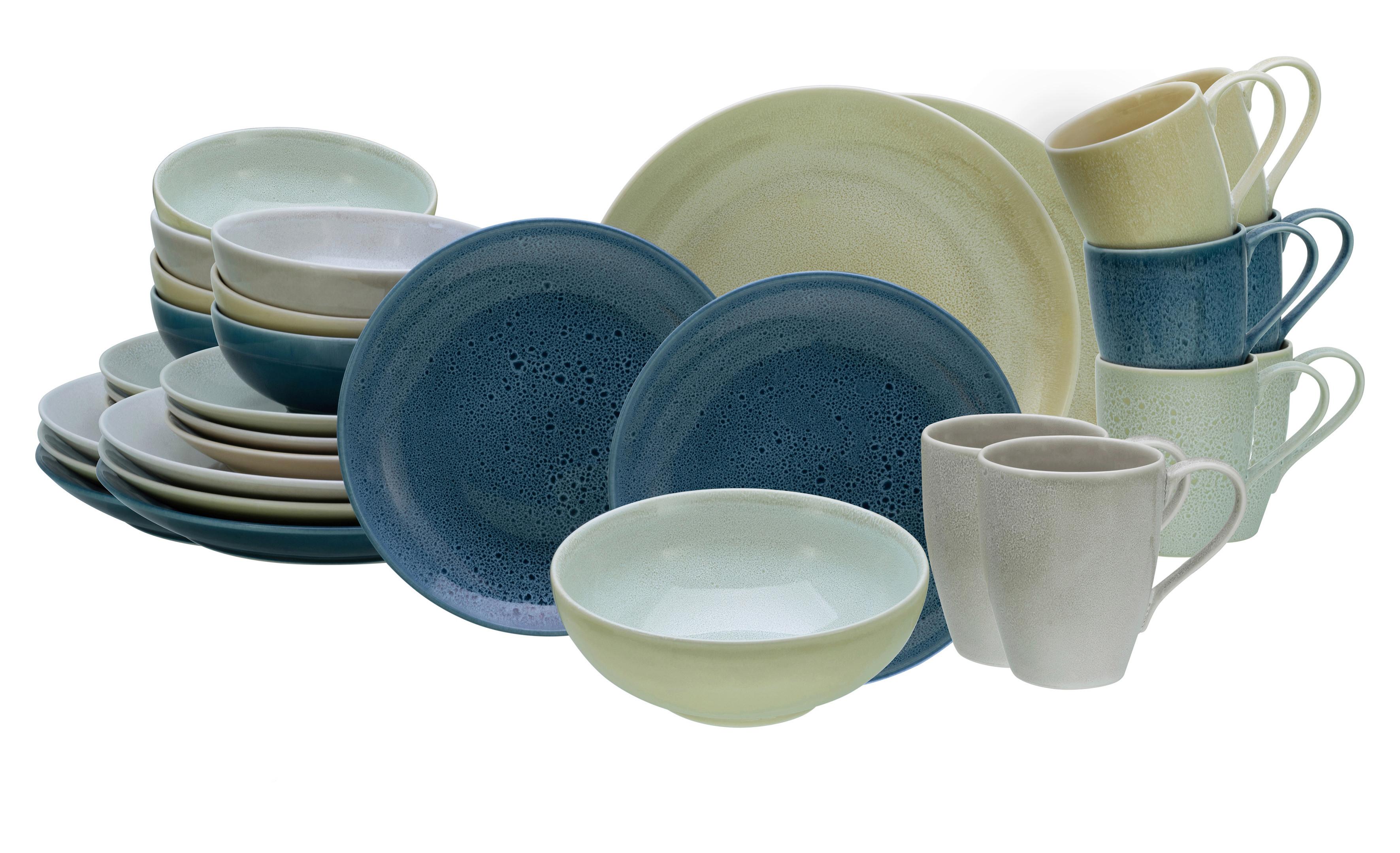 KOMBINOVANÁ SOUPRAVA 19786 REACTIVE NORDIC - zelená/světle žlutá, Basics, keramika - Creatable