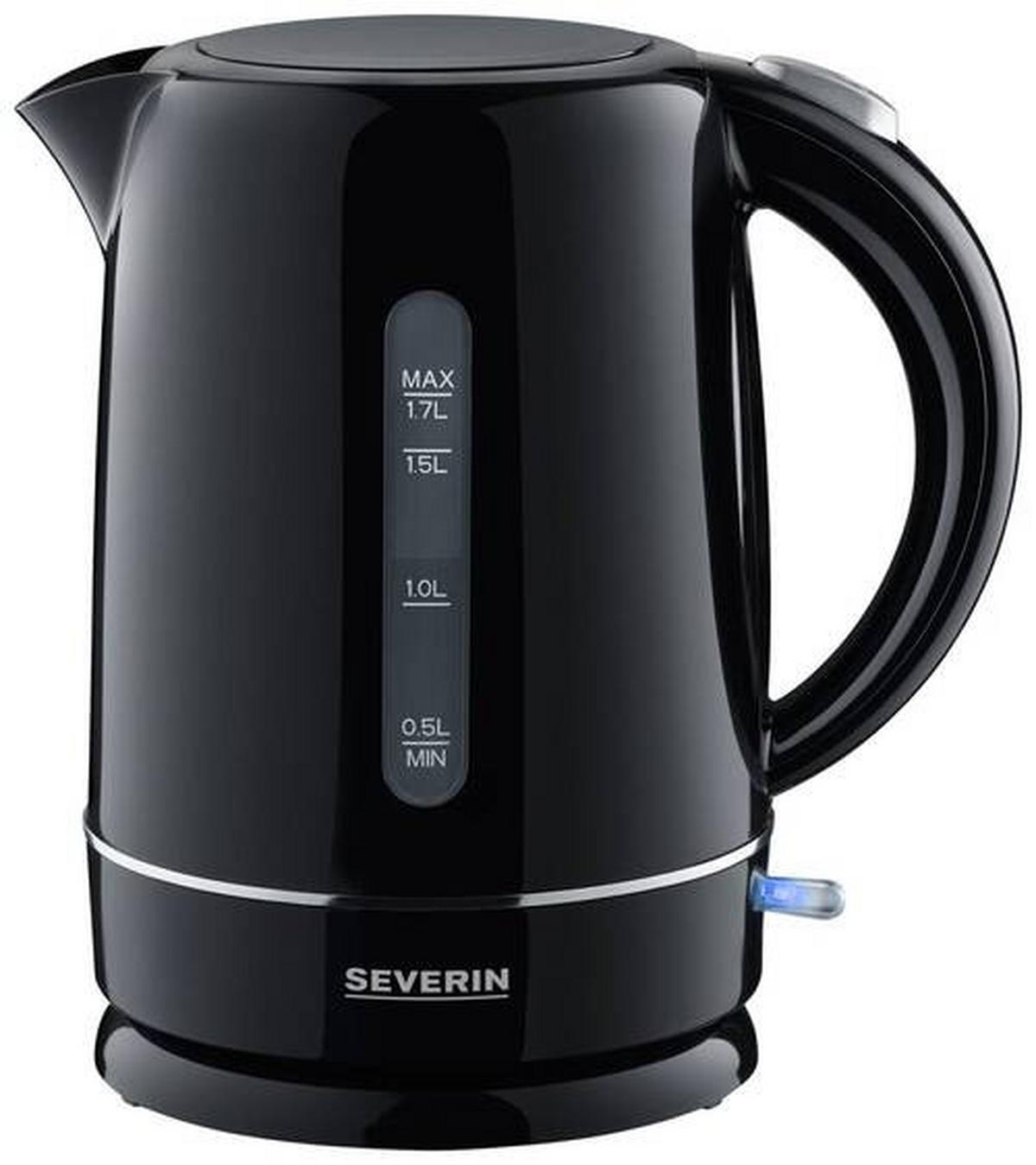 Wasserkocher Wk 4322 Schwarz Metall/Kunststoff 1,7 L 2200 W - Schwarz, Basics, Kunststoff/Metall (15,5/21/22cm) - Severin