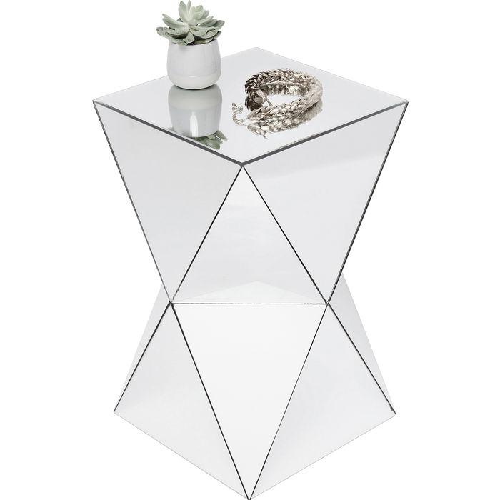 Beistelltisch Luxury Weiß B: 32 cm - Trend, Glas/Holzwerkstoff (32/32/54cm) - Kare-Design