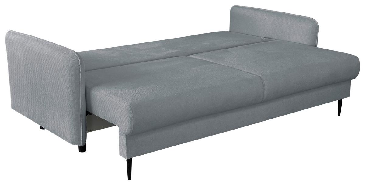 Schlafsofa Carine Mit Bettkasten Grau B: 216 Cm - Schwarz/Weiß, Design, Textil (216/96/102cm) - MID.YOU