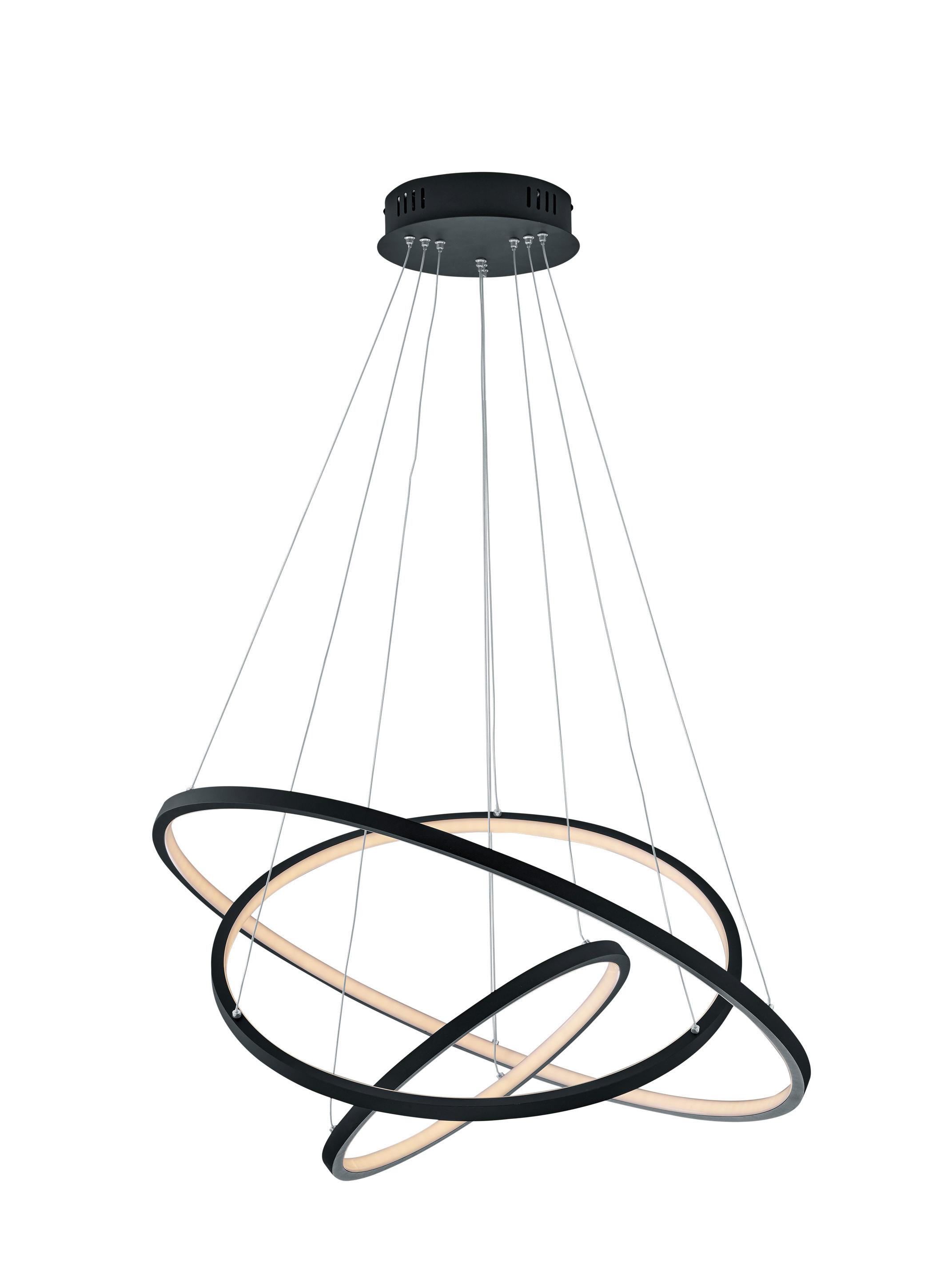 LED-Hängeleuchte H: 150 cm 1-Flammig Farbwechsler - Anthrazit, Basics, Metall (80/150cm) - Trio Leuchten