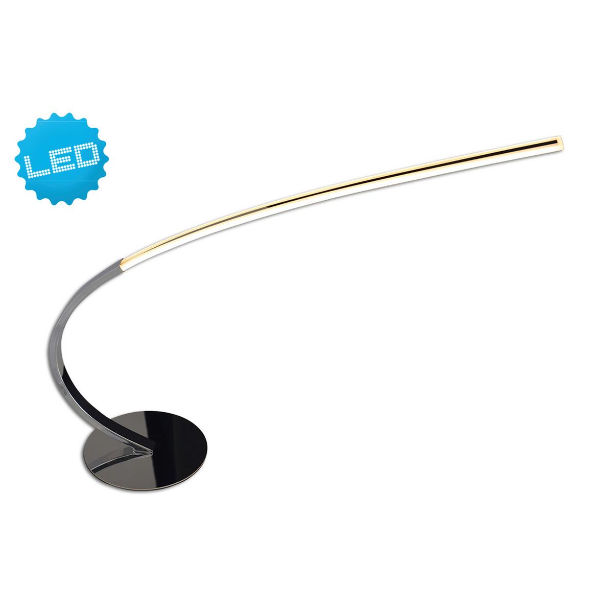 Led-tischlampe Loop Line Chromfarben Geschwungen - Chromfarben, LIFESTYLE, Metall (16/60cm) - Näve