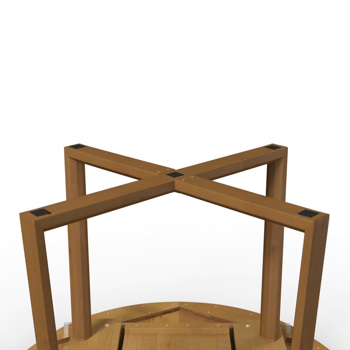 Výsuvný jídelní stůl Miley, š: 120-160 cm - barvy dubu, Moderní, dřevo (120-160/120/76cm) - Bessagi Home