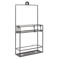 Regál do sprchovacieho kúta čierny - čierna, Modern, kov (31/11/61cm) - Mömax