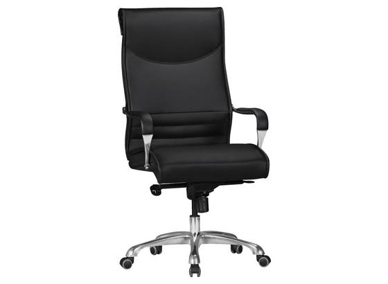 Chefsessel Bigboss B: 61 cm Schwarz - Schwarz/Alufarben, KONVENTIONELL, Kunststoff/Textil (61/126/60cm) - Livetastic Chefsessel Bigboss B: 61 cm Schwarz - Schwarz/Alufarben, KONVENTIONELL, Kunststoff/Textil (61/126/60cm) - Livetastic