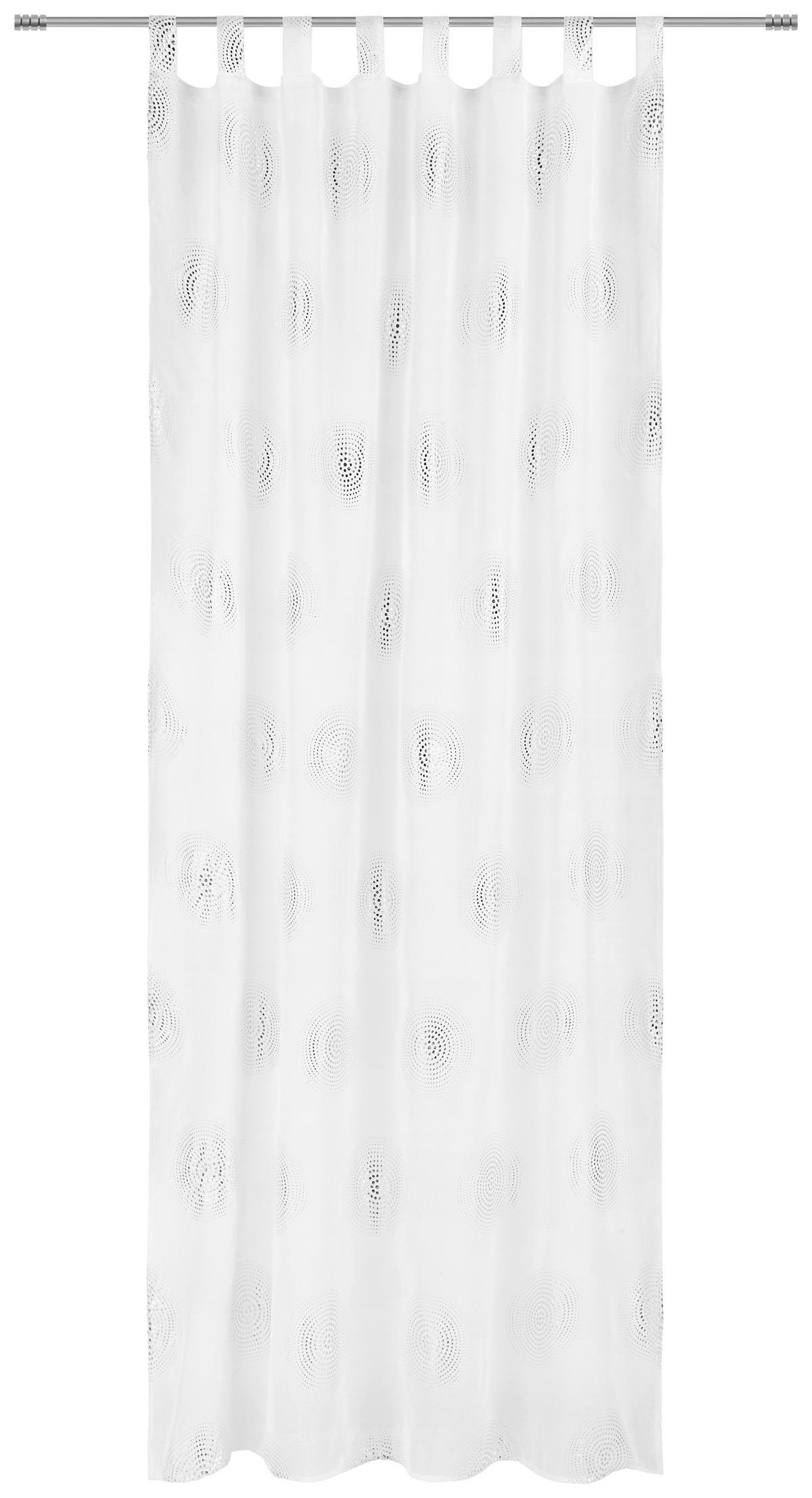 Vorhang mit Schlaufen und Band Julia 140x255 cm Weiß - Weiß, MODERN, Textil (140/255cm) - Luca Bessoni