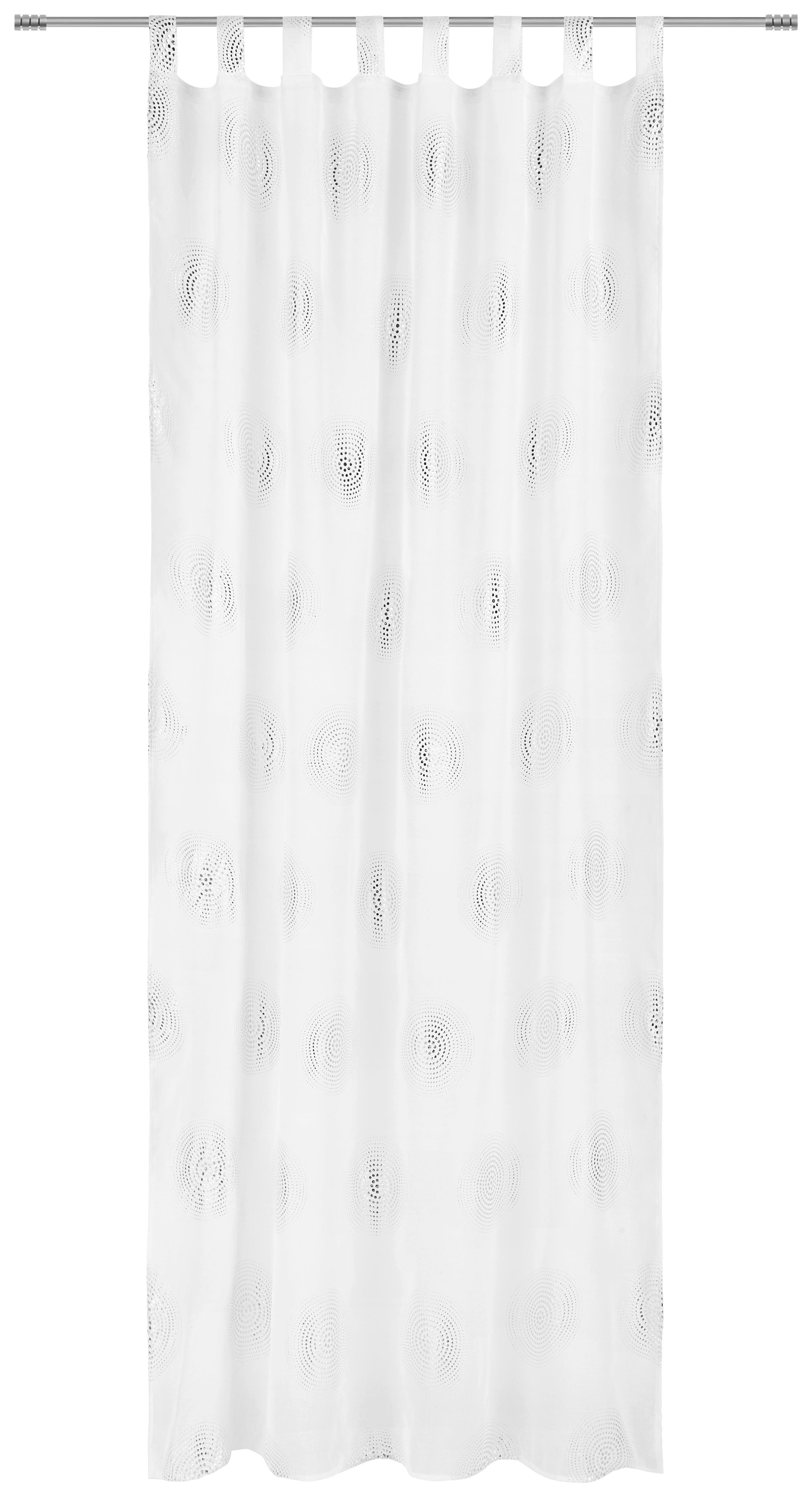 Vorhang mit Schlaufen und Band Julia 140x255 cm Weiß