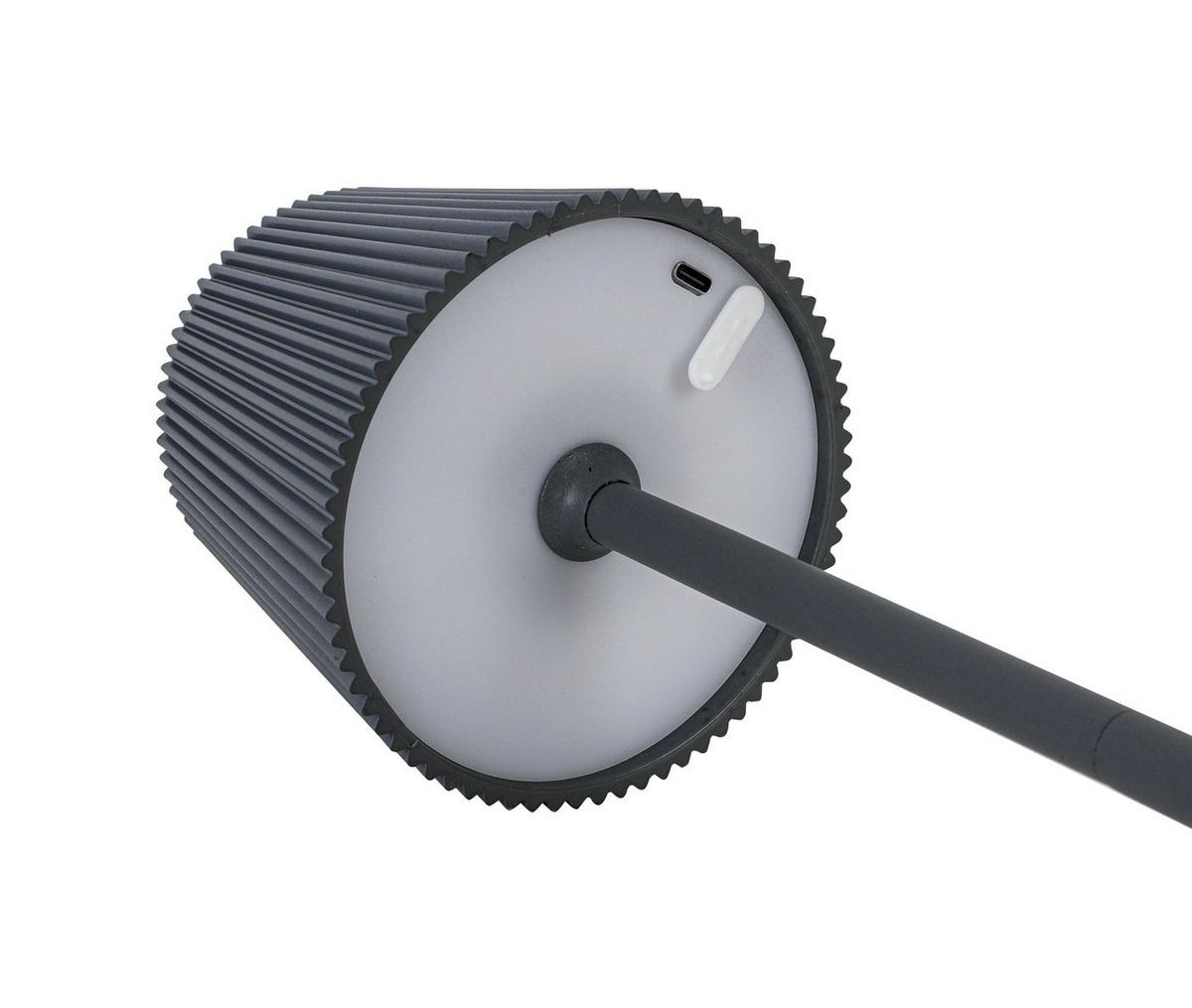 NABÍJATEĽNÁ STOLNÁ LAMPA MAXI - antracitová, Modern, kov/plast (11/22- 36cm) - Mömax