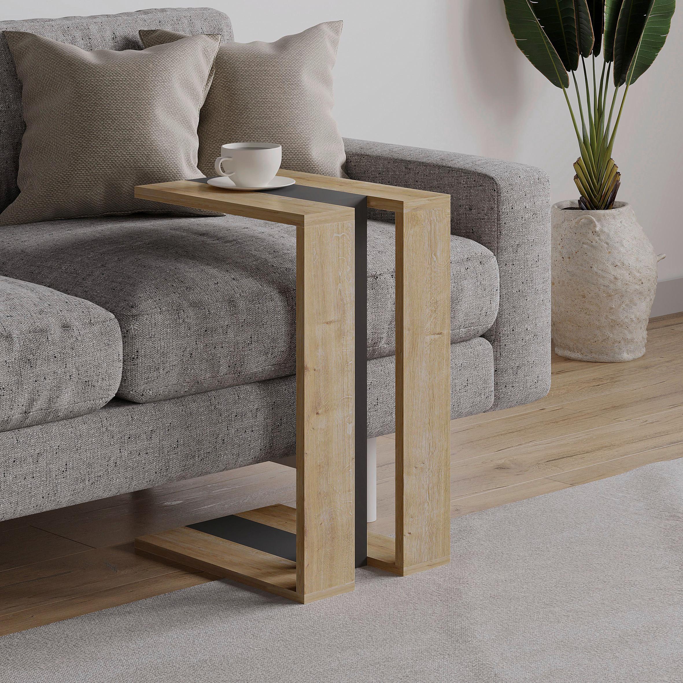 Beistelltisch Muju Beistelltisch - Eichefarben, Design, Holzwerkstoff (30/40/57cm) - Livetastic