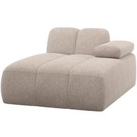 Sofaelement Mojo Sandfarben, Armteilverstellung - Sandfarben/Schwarz, MODERN, Textil (124cm) - Livetastic