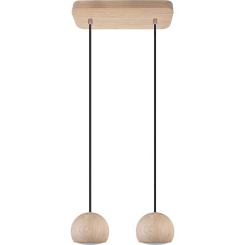 Hängeleuchte 8540203 - Balli-2/ Schwarz - Naturfarben, Natur, Holz (42/90cm)