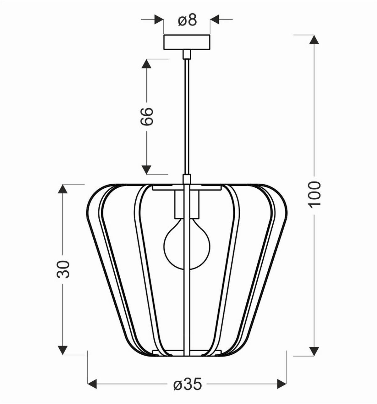Hängeleuchte 31-78483 - Schwarz, Basics, Metall (35/35/110cm)