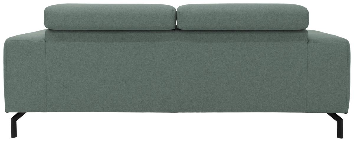 2-sitzer-sofa Cunelli Türkis Webstoff - Schwarz/Hellblau, Design, Textil (208/79/104cm) - MID.YOU