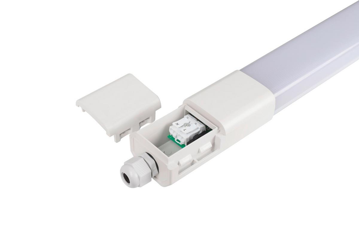 LED-Deckenleuchte L: 110,3 cm, für In- und Outdoor - Weiß, Basics, Kunststoff (110,3/5,2/4,1cm)