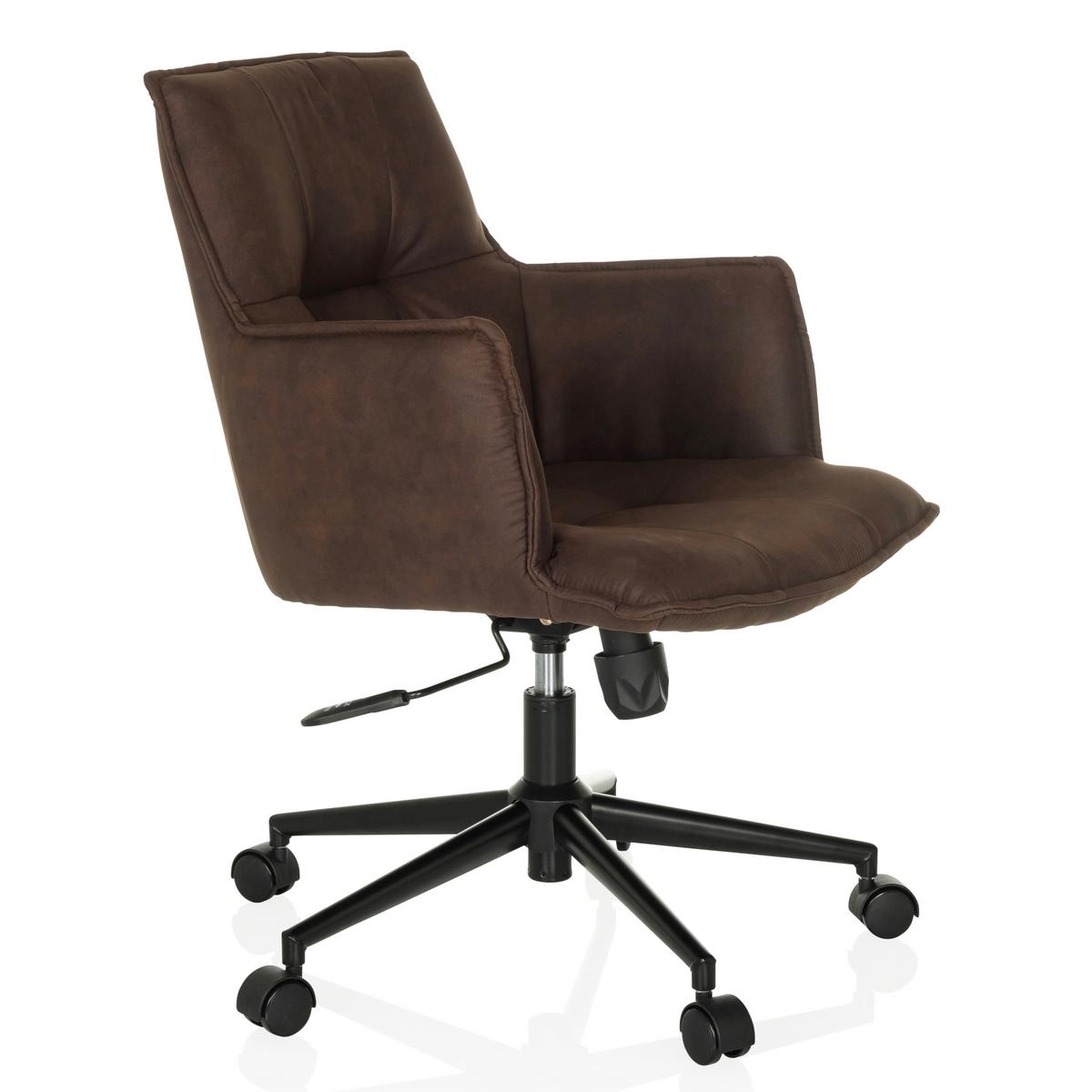 Drehstuhl Solao Life Dunkelbraun B: 54 cm - Dunkelbraun/Schwarz, MODERN, Kunststoff/Textil (54/85/70cm) - MID.YOU