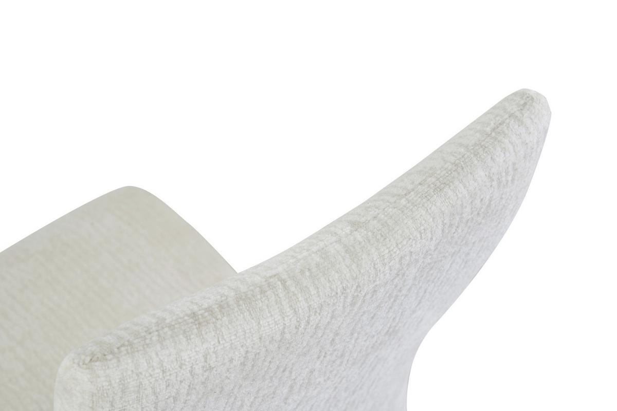 Szánkótalpas Szék Szett Leni - krémszínű/fekete, Modern, textil/fém (43/98/59cm) - MID.YOU