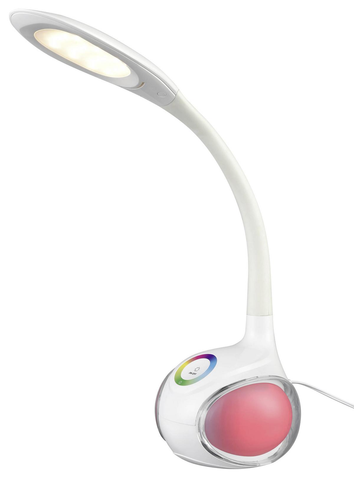 Lampa LED na psací stůl Nihat V:51cm, 5 Watt - bílá, plast (13,5/53cm) - Mömax