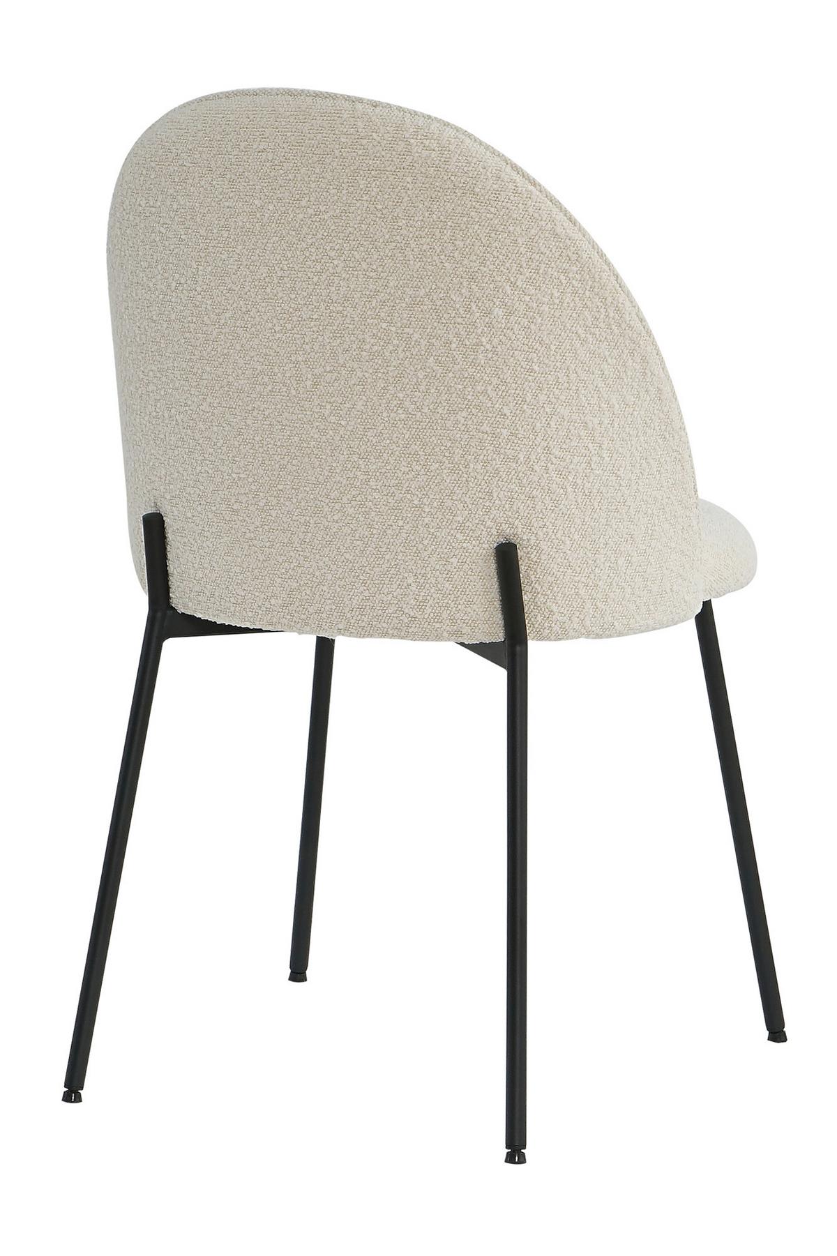 STUHL-SET Schwarz/Beige 2-teilig - Beige/Schwarz, MODERN, Textil/Metall (49,5/84/47,5cm) - MID.YOU