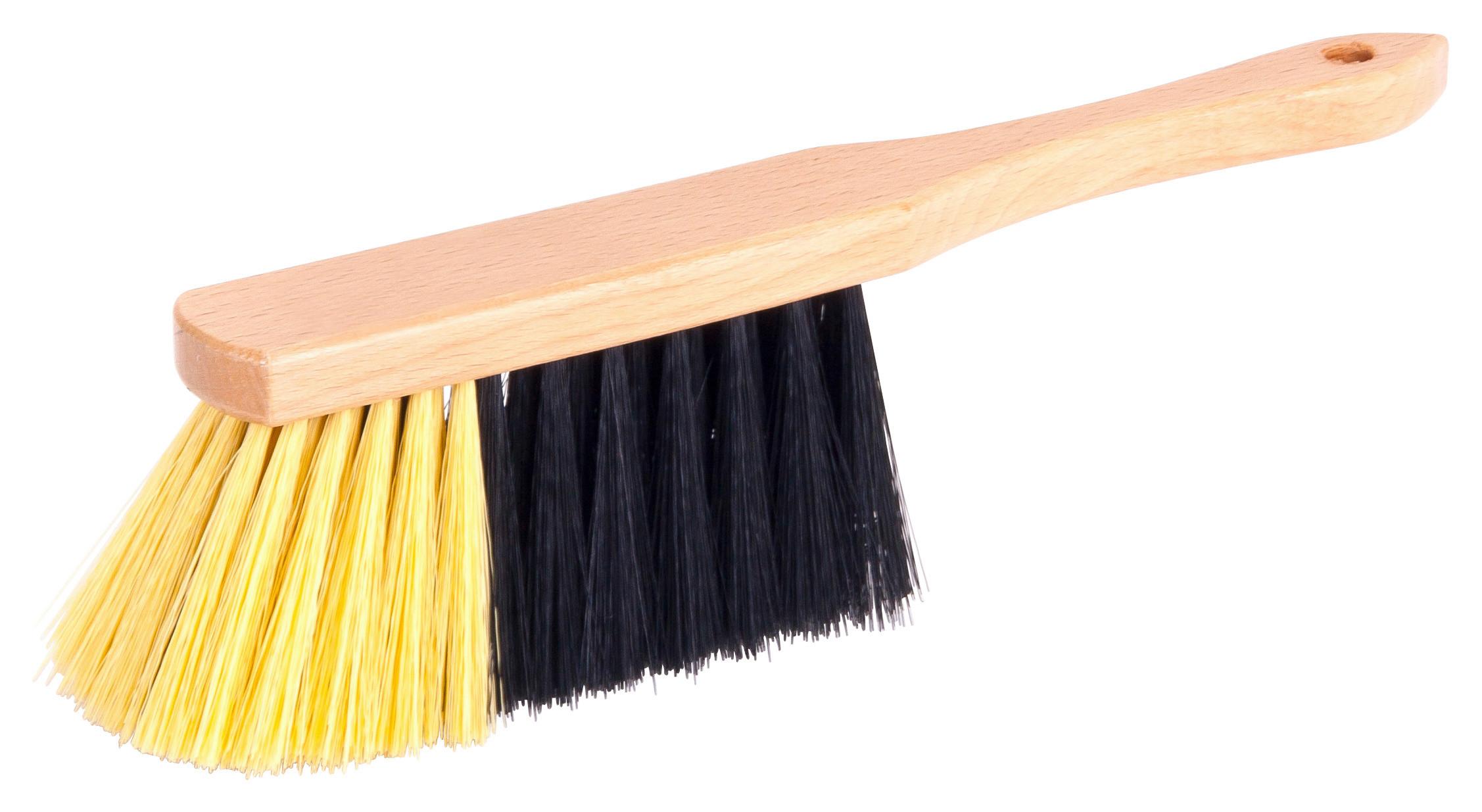 Handfeger Woody L: 28 cm Kunststoff-Borsten Holzgriff - Eichefarben, KONVENTIONELL, Holz/Kunststoff (28/4/7cm) - Ondega