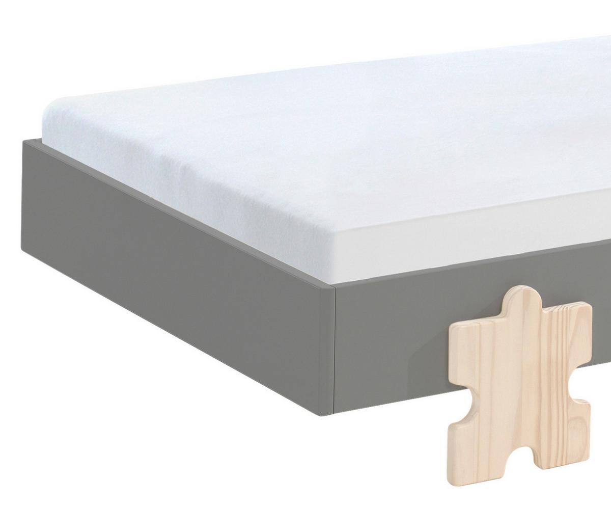 Postel pro děti a mládež MODULO šedá - barvy borovice/šedá, Moderní, dřevo/kompozitní dřevo (90/200cm) - MID.YOU