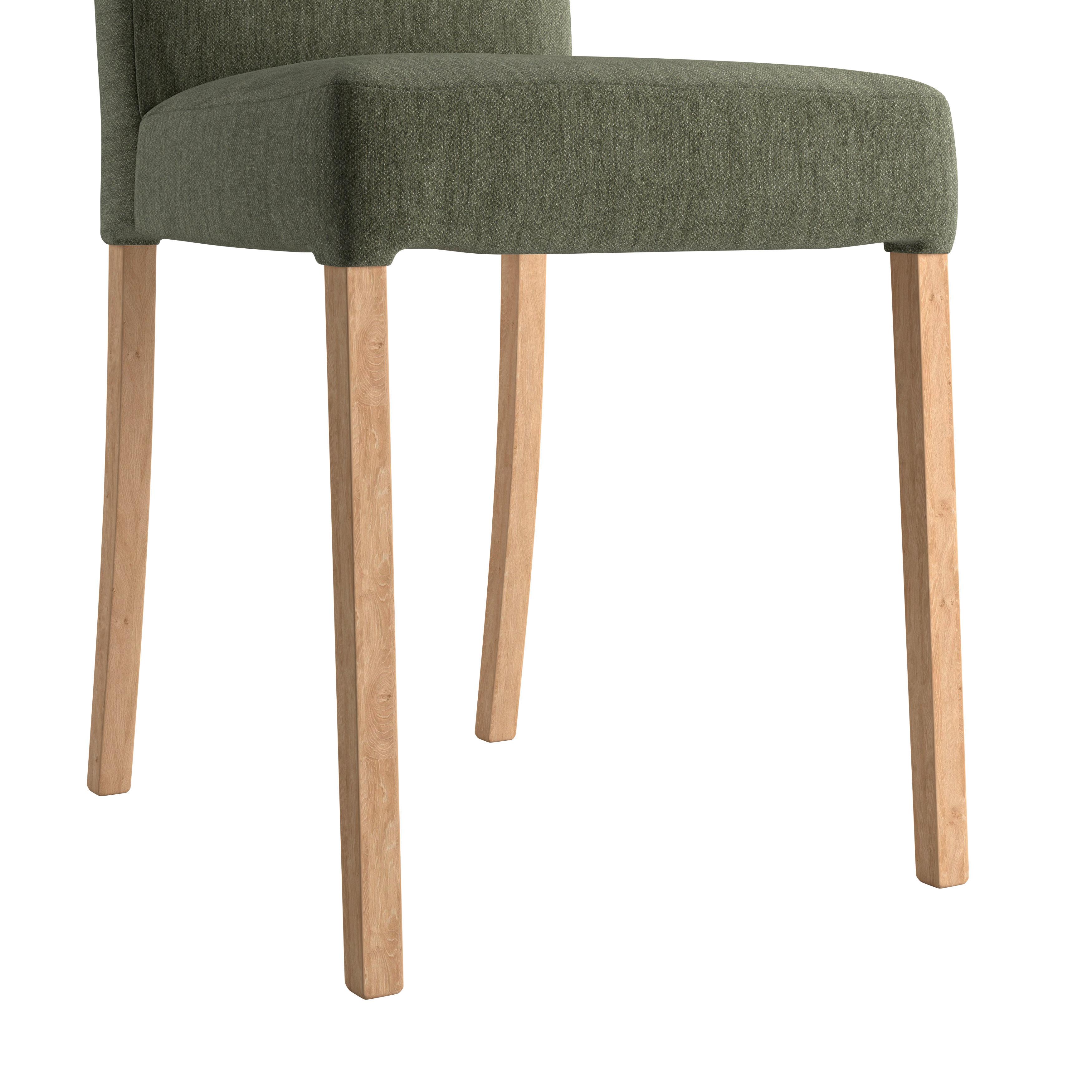 Vierfußstuhl Emma Ii Webstoff Grün, B: 43 Cm - Eichefarben/Grün, KONVENTIONELL, Holz/Textil (43/91/58cm)