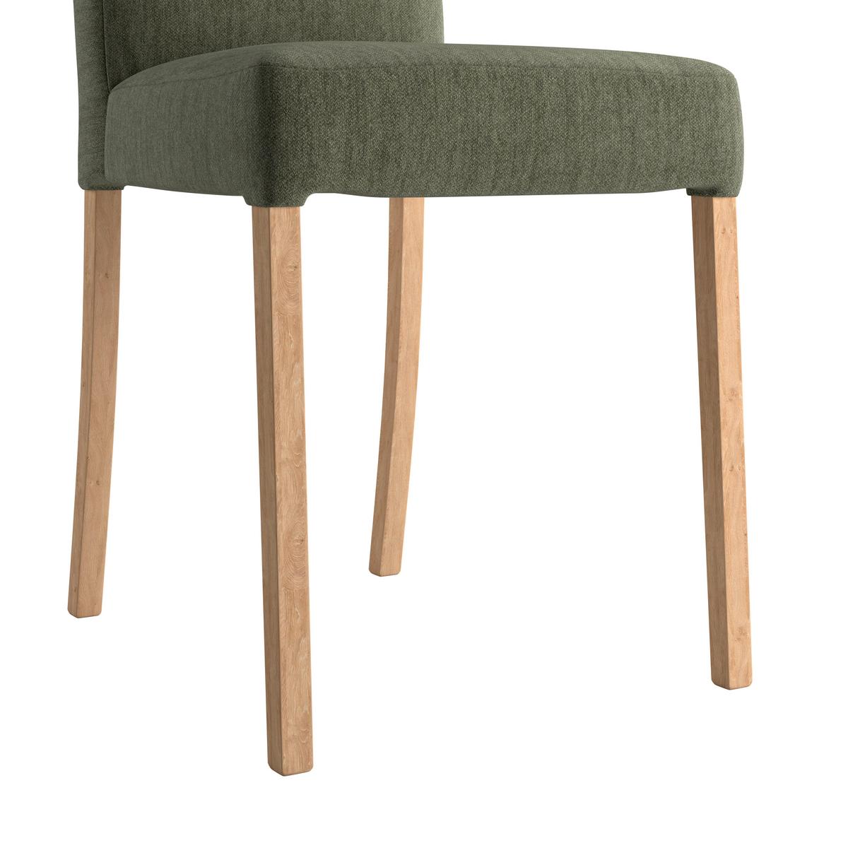 Vierfußstuhl Emma Ii Webstoff Grün, B: 43 Cm - Eichefarben/Grün, KONVENTIONELL, Holz/Textil (43/91/58cm)