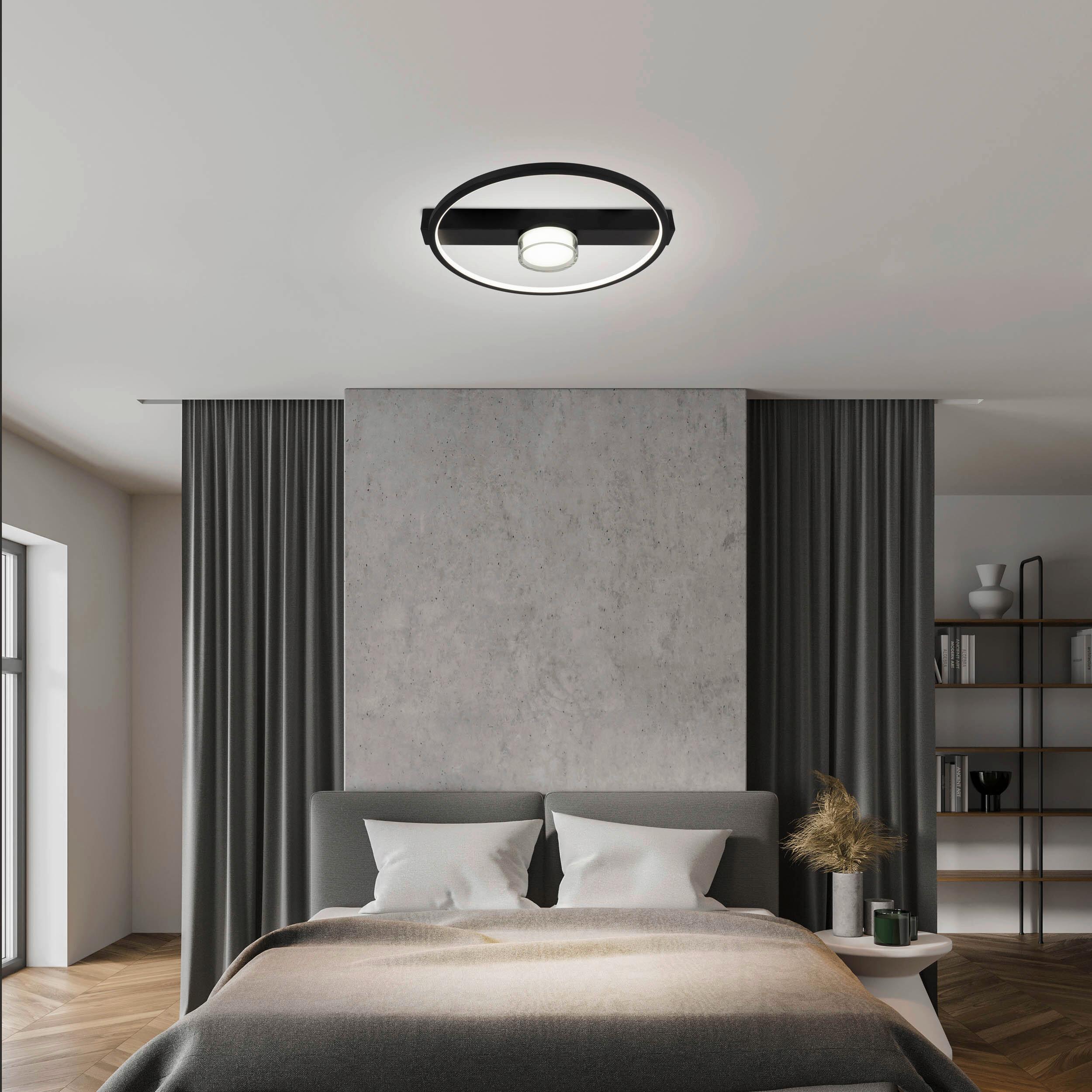 LED-Deckenleuchte 1403622 Cimo - Schwarz/Weiß, KONVENTIONELL, Kunststoff/Metall (40/38.5/8cm) - Näve