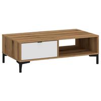Couchtisch Ricko Eichefarben/weiß B: 100 Cm - Eichefarben/Weiß, Trend, Holzwerkstoff (100/34,7/67cm)