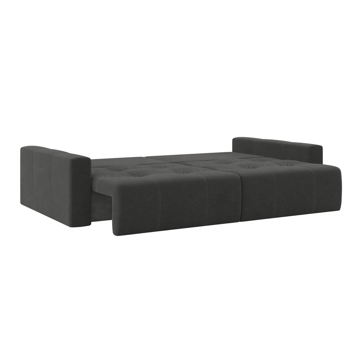 Big Sofa Mit Schlaffunktion Hanna B: 280 Cm Grau - Schwarz/Grau, MODERN, Textil (280/87/145cm)