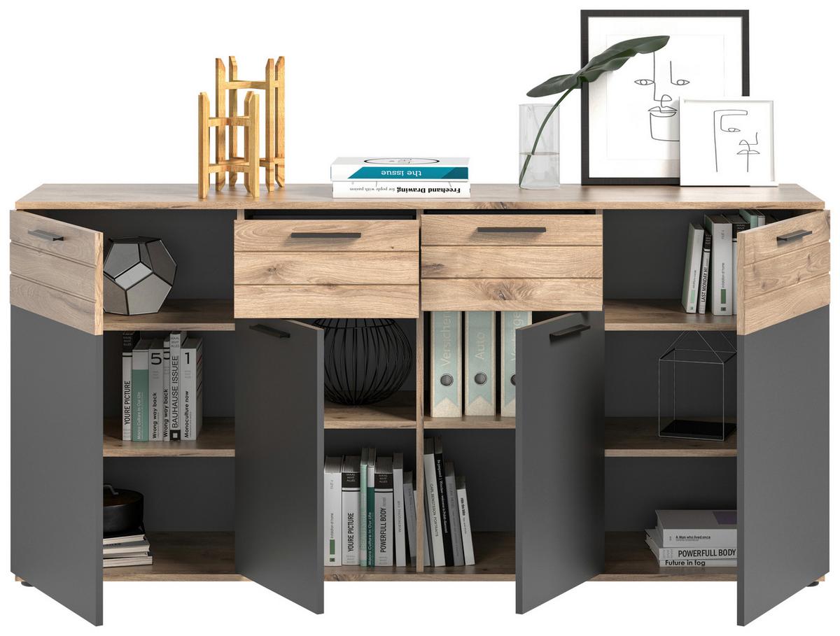 Mason B: 180 Cm Nox Oak Mason - Holzwerkstoff (180/87/40cm) - MID.YOU