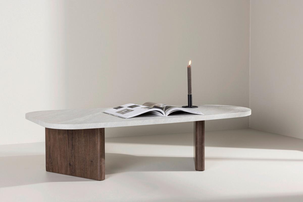 GRÖNVIK Grönvik Grau B: 130cm - Grau/Mokka, MODERN, Holz (130/65/32cm) - Livetastic