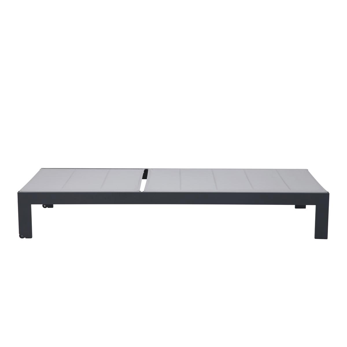 Gartenliege A090.071.55 - Anthrazit/Grau, Basics, Metall (200/75/31cm) - Ambia Garden