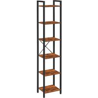 Bücherwand Iron B: 40 Cm Braun/schwarz - Schwarz/Braun, Basics, Holzwerkstoff/Metall (40/187,5/30cm) - Boxxx