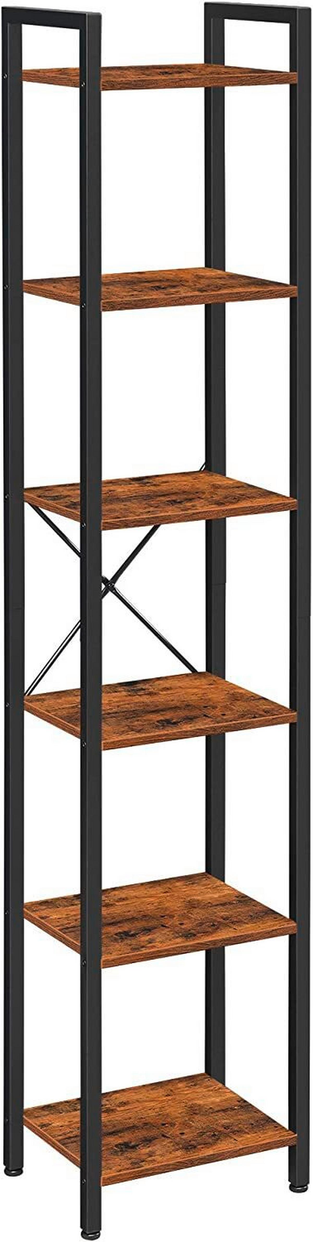 Bücherwand Iron B: 40 Cm Braun/schwarz - Schwarz/Braun, Basics, Holzwerkstoff/Metall (40/187,5/30cm) - Boxxx