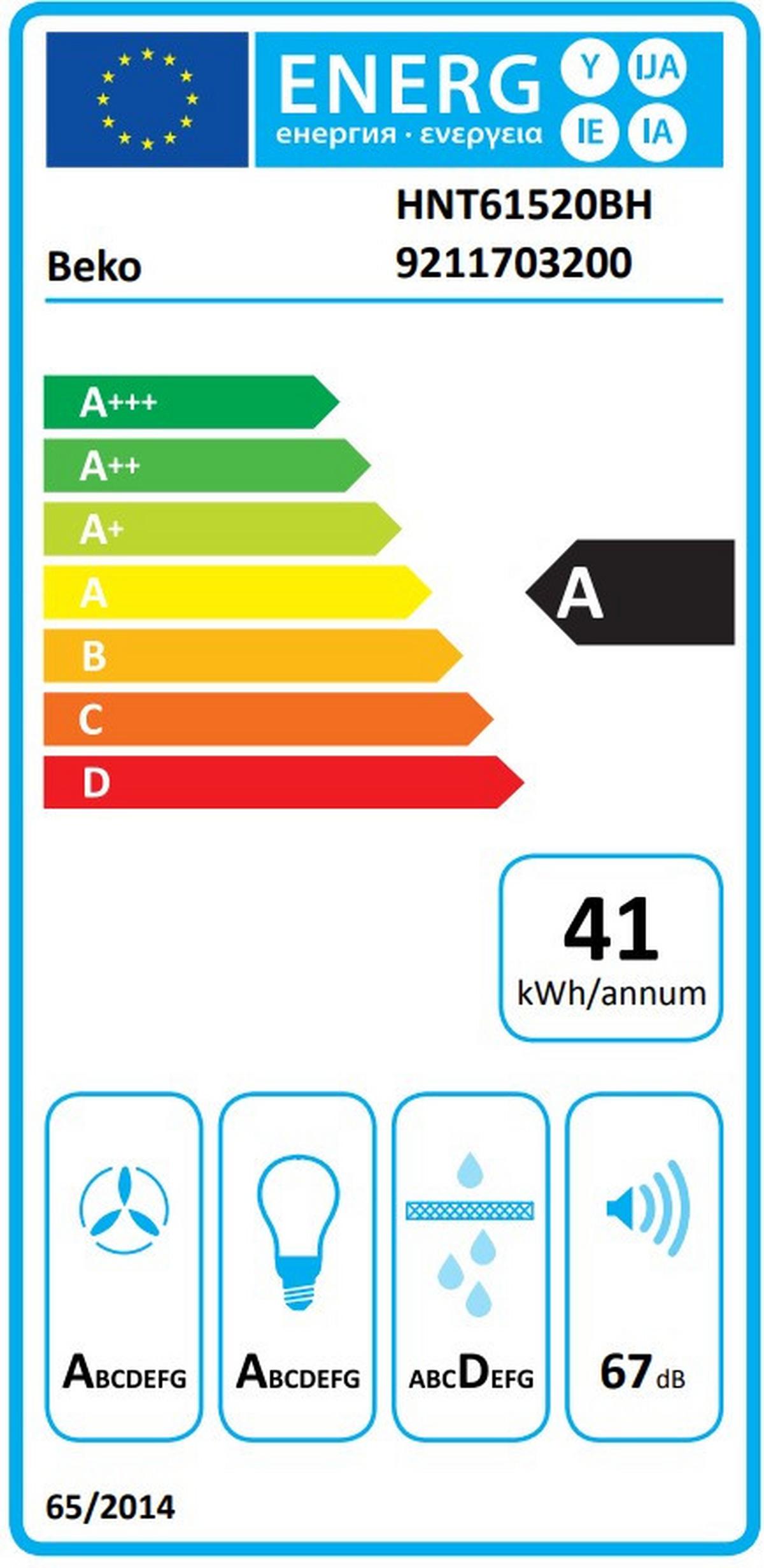 Dunstabzugshaube Hnt61520bh              -Beko- - MODERN (60cm) - Beko