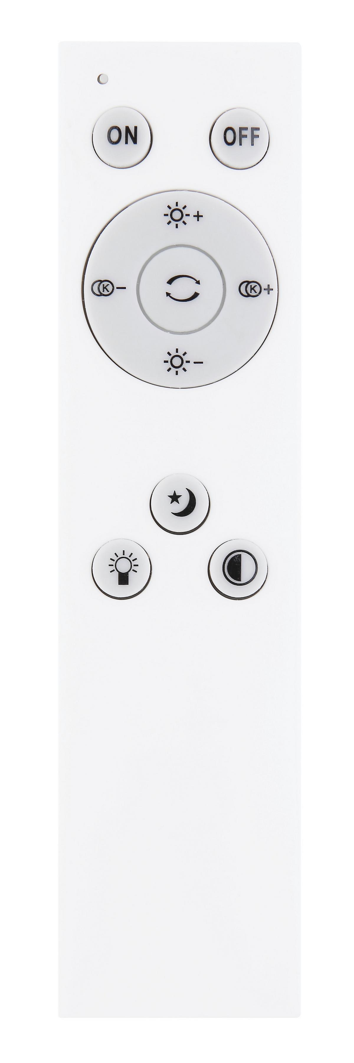 LED-Deckenleuchte Ø 39 cm mit Farbtemperaturwechsler - Opal/Schwarz, Design, Kunststoff/Metall (39/8cm) - Globo