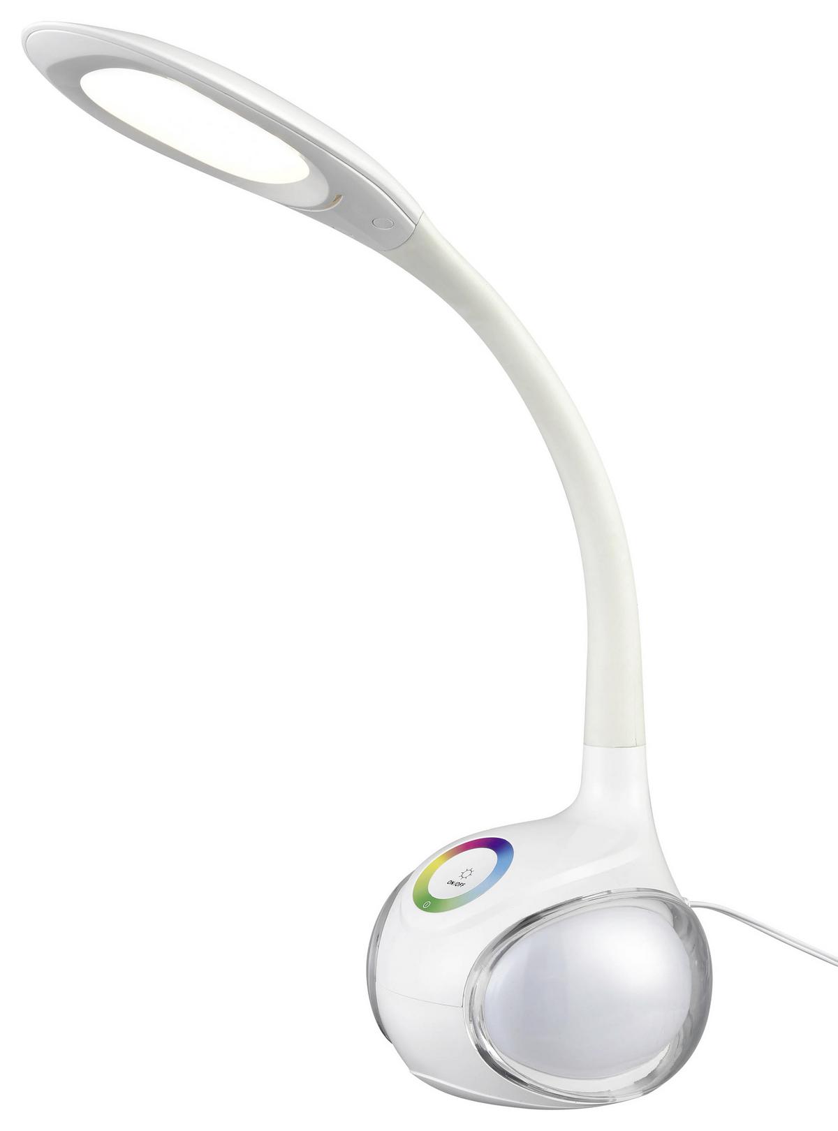 Lampa LED na psací stůl Nihat V:51cm, 5 Watt - bílá, plast (13,5/53cm) - Mömax