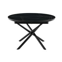 Esstisch Schwarz B: 120-160 Cm - Schwarz, MODERN, Keramik/Holzwerkstoff (120-160/120/76cm) - Livetastic