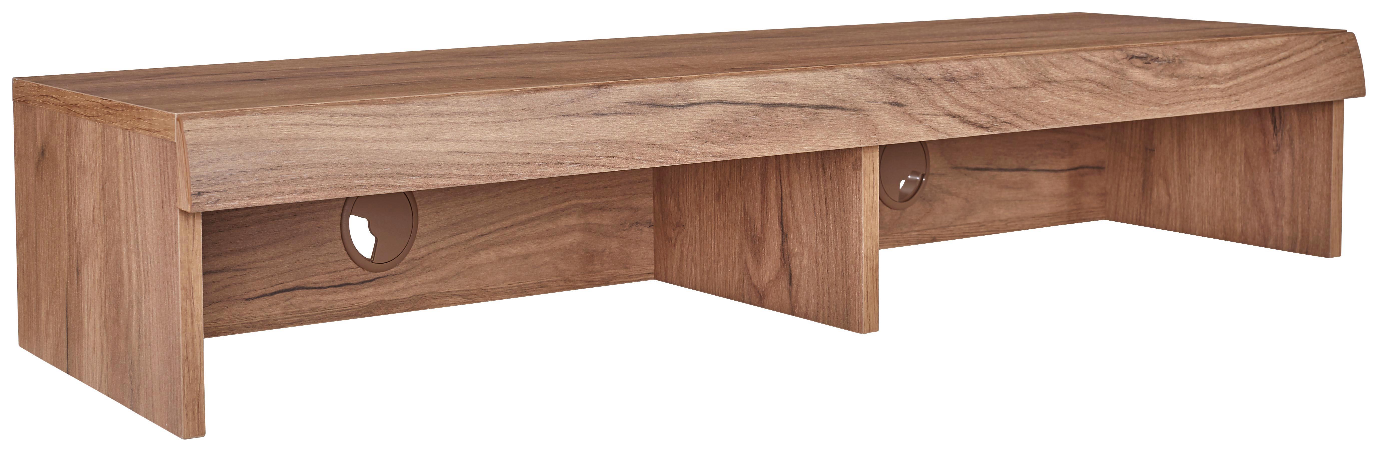 TV-Aufsatz Avensis New - Eichefarben, KONVENTIONELL, Holzwerkstoff (111,9/18,1/30cm) - Luca Bessoni