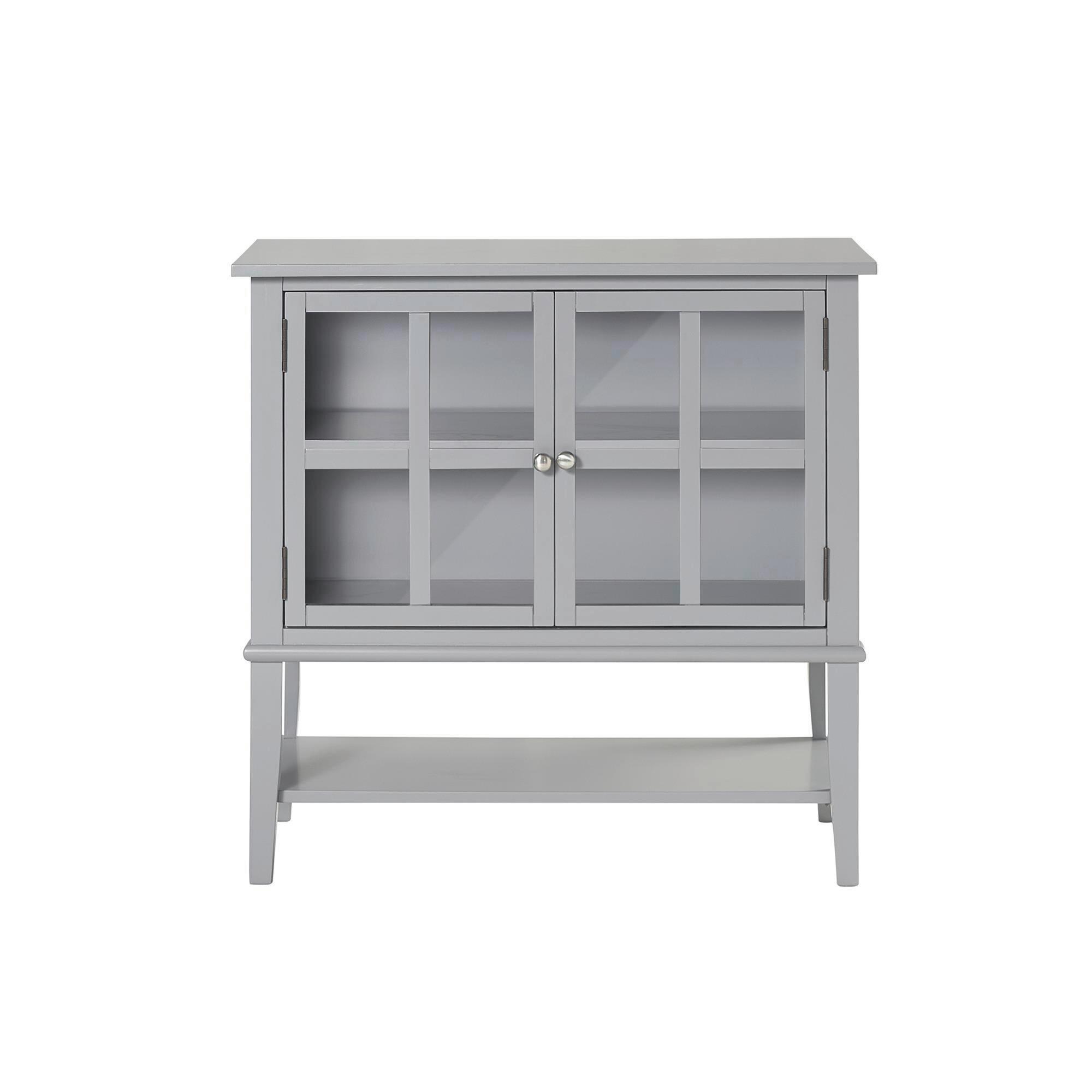 Kommode Franklin Grau B: 79 cm - Grau, Design, Glas/Holz (79/77/39cm) - MID.YOU