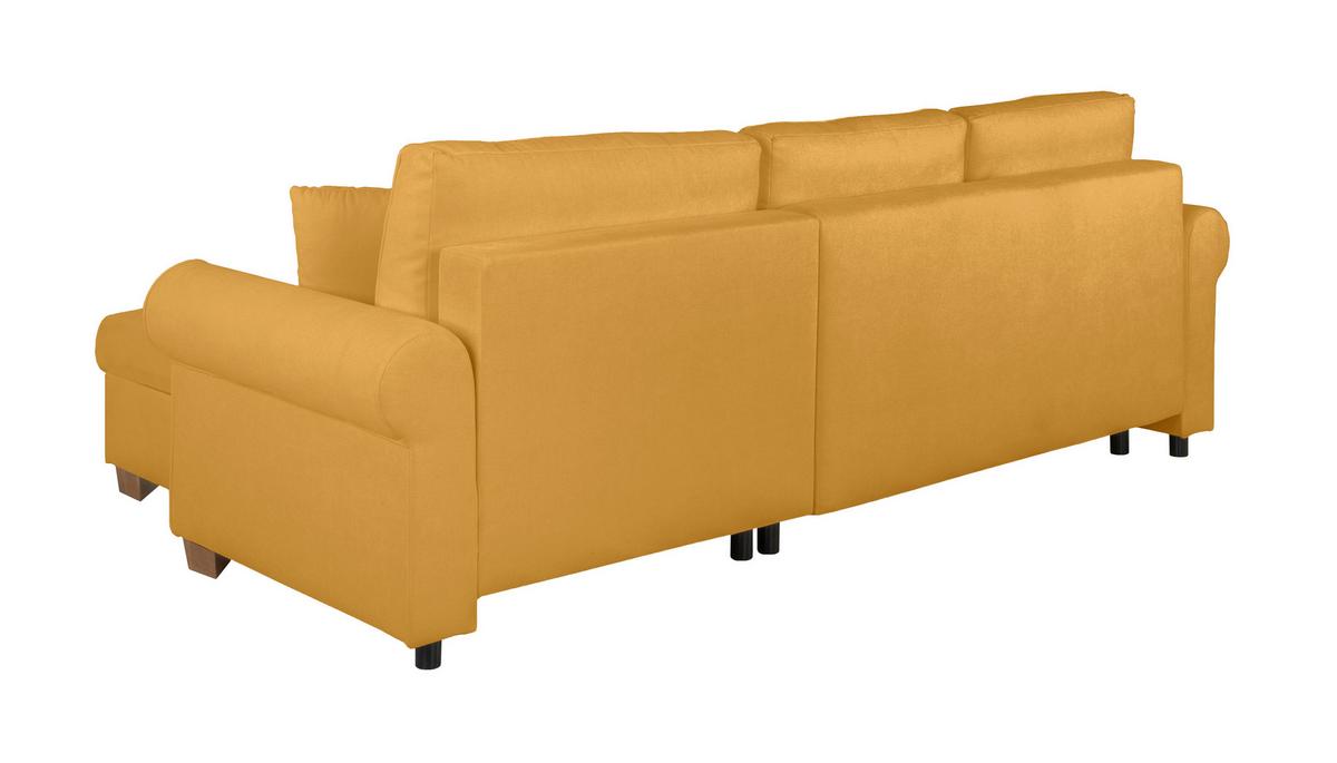 Ecksofa Arles, Gelb 48 S: 266x161 Cm - Gelb/Buchefarben, Design, Textil (266/161cm) - MID.YOU