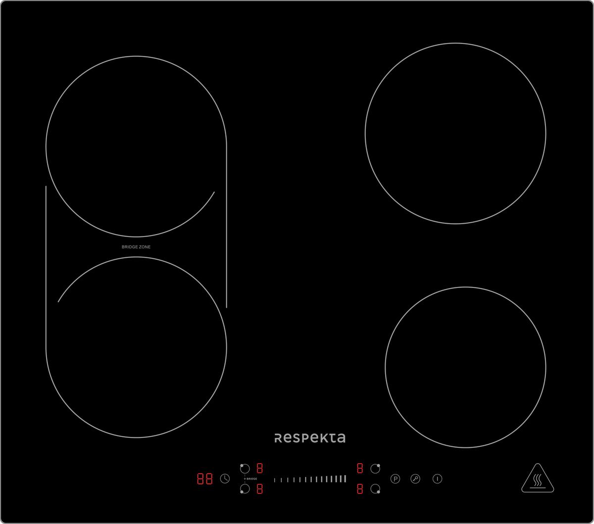 Herdset Schwarz B: 59,5 cm - Schwarz, Basics, Glas/Metall (59,5/65,4/52,1cm) - Respekta