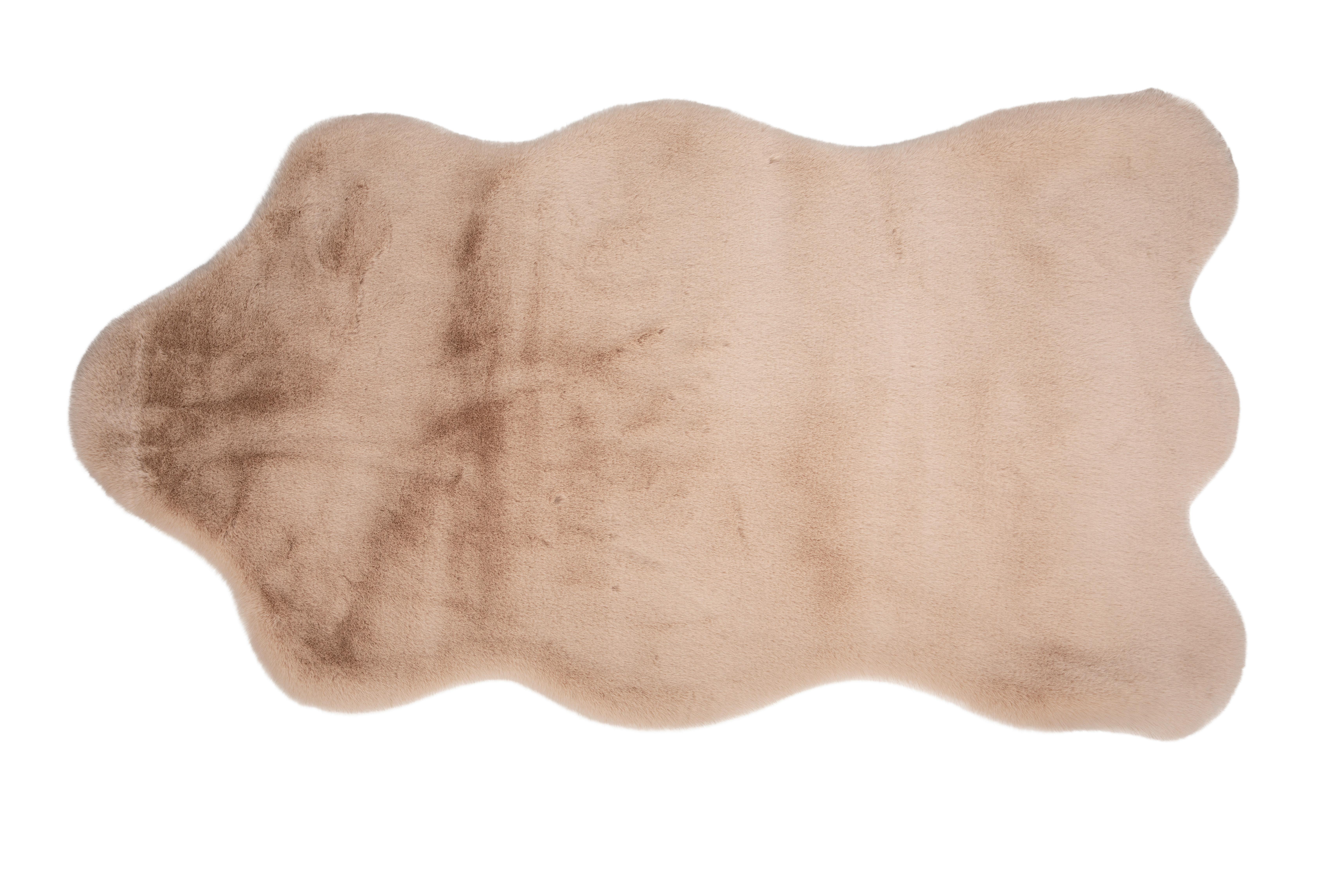 Kunstfell Teresa Beige 80x150 cm Waschbar - Beige, ROMANTIK / LANDHAUS, Textil (80/150cm) - James Wood