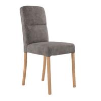 Vierfußstuhl Emma Ii Webstoff Grau, B: 43 Cm - Eichefarben/Grau, KONVENTIONELL, Holz/Textil (43/91/58cm)