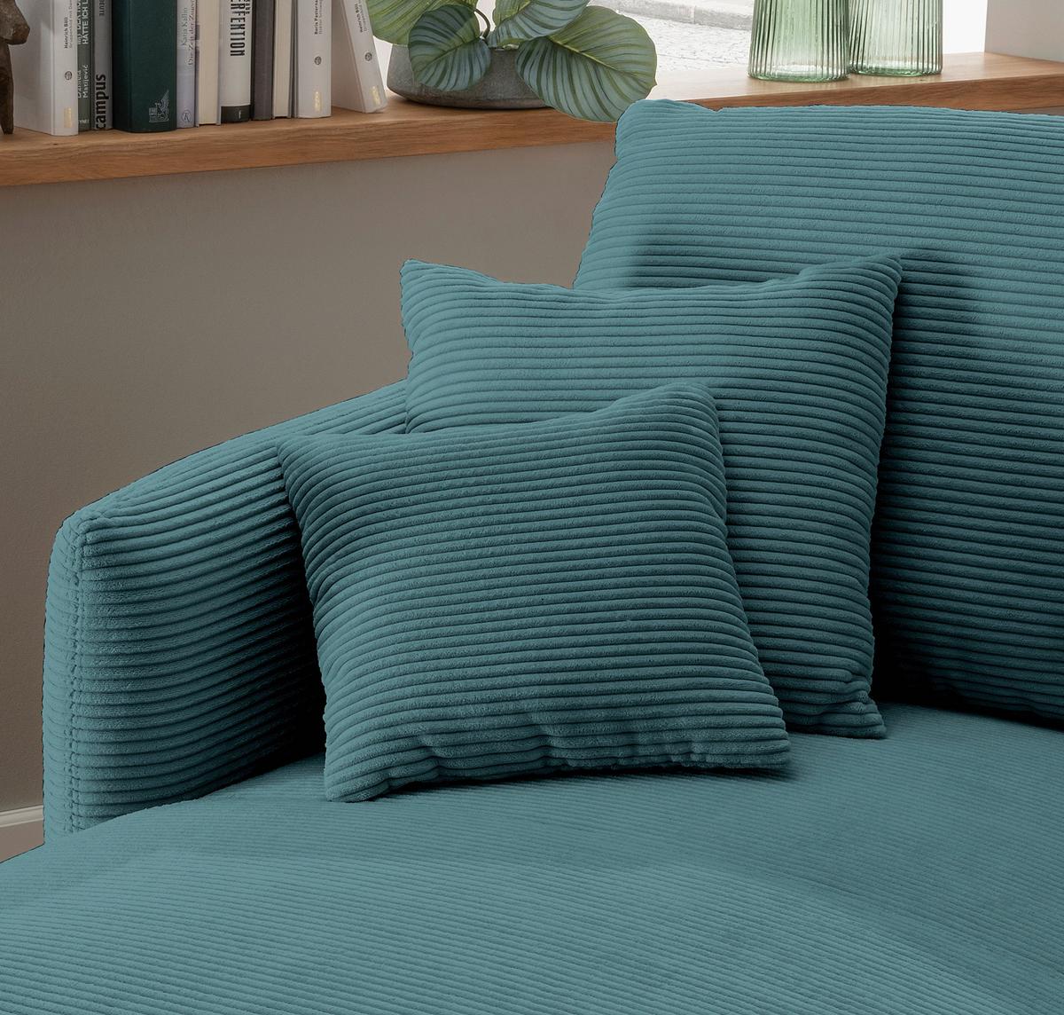 XXL-Sessel Vanilla, Petrol B: 112 cm - Petrol/Schwarz, Design, Textil (112/95/158cm) - Livetastic