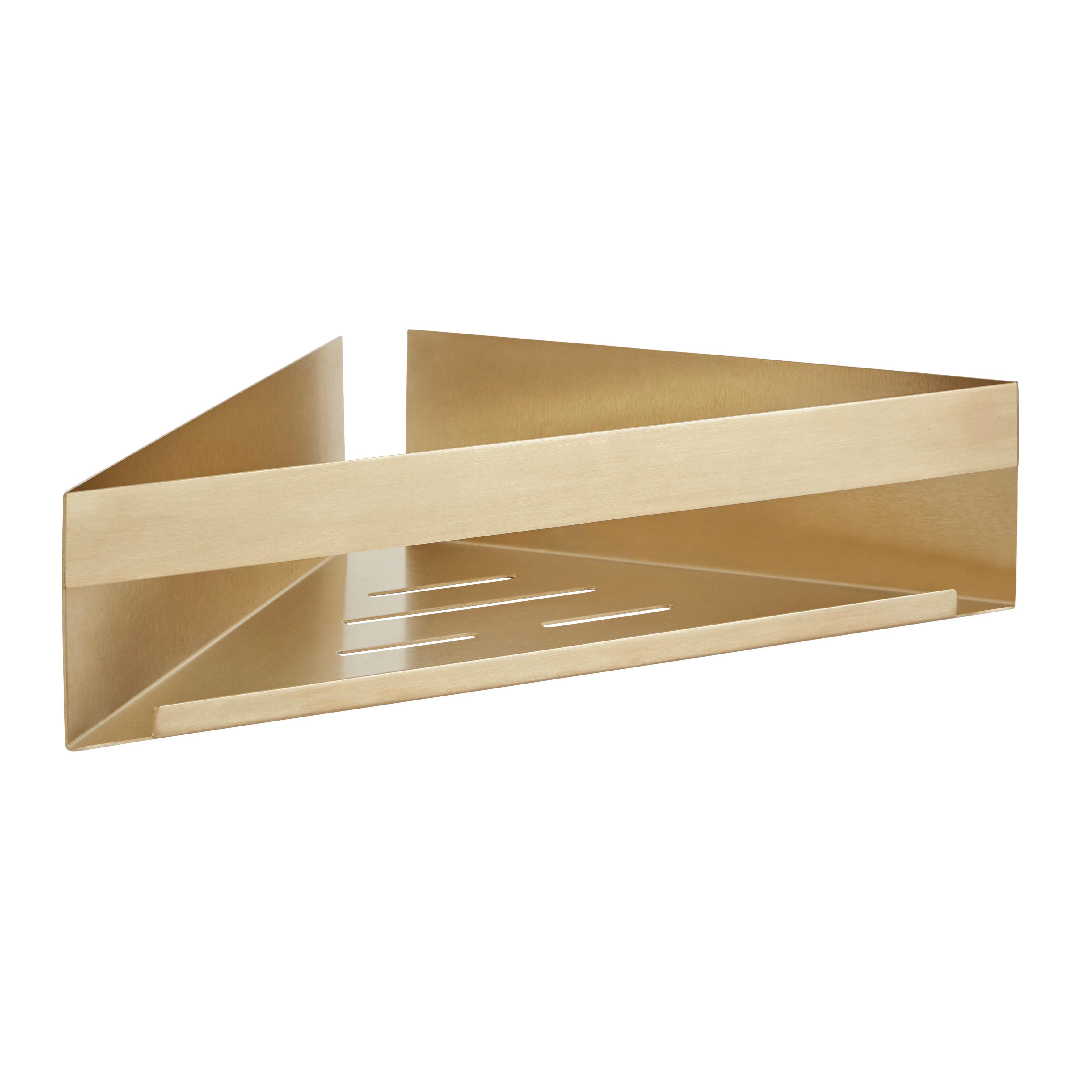 Rohový regál TURBO-LOC -SB- - zlatá, Lifestyle, kov (36/8/17cm) - Mömax