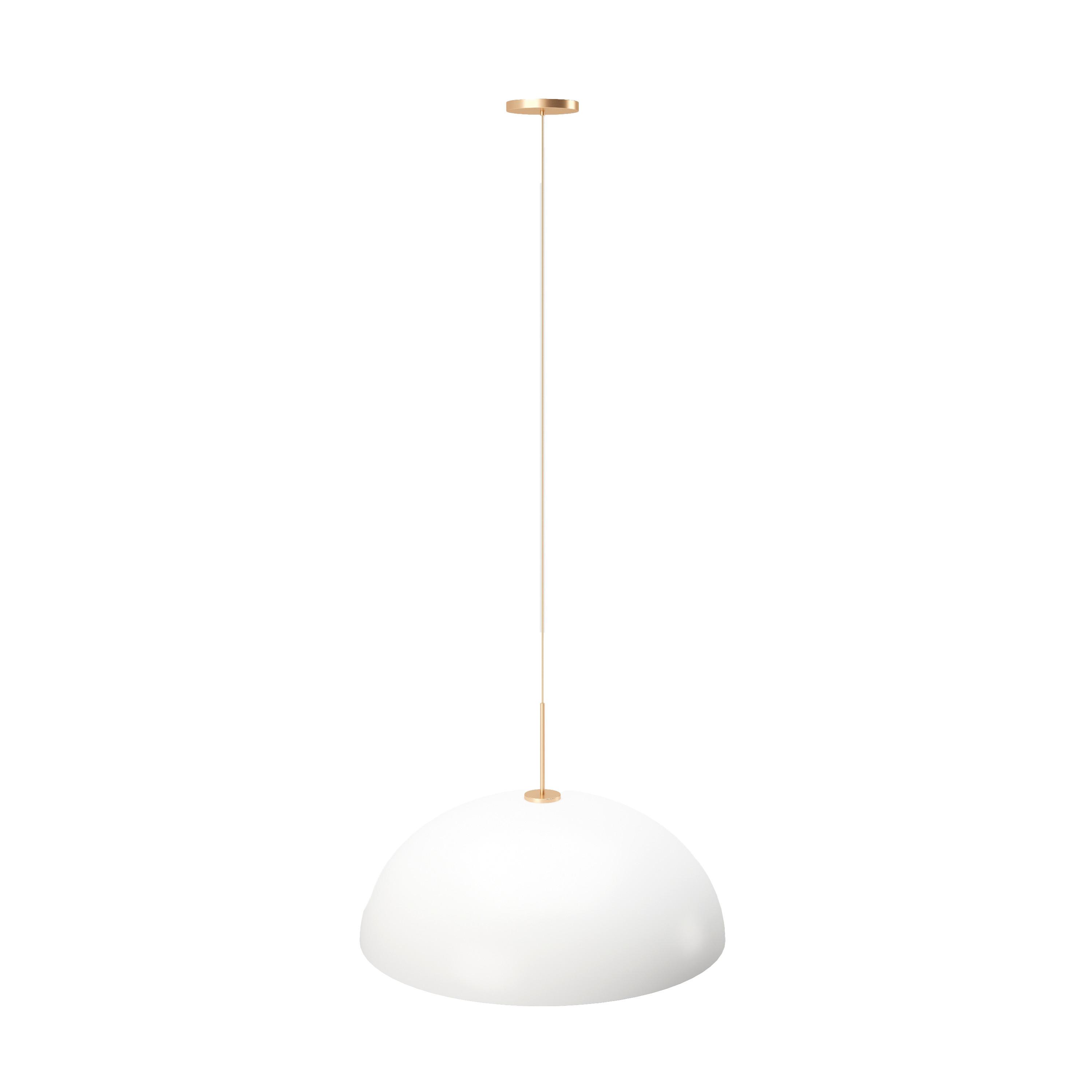 Hängeleuchte Lexie H: 30 Cm Runder Schirm - Weiß, Basics, Metall (28/30/28cm) - Playboy