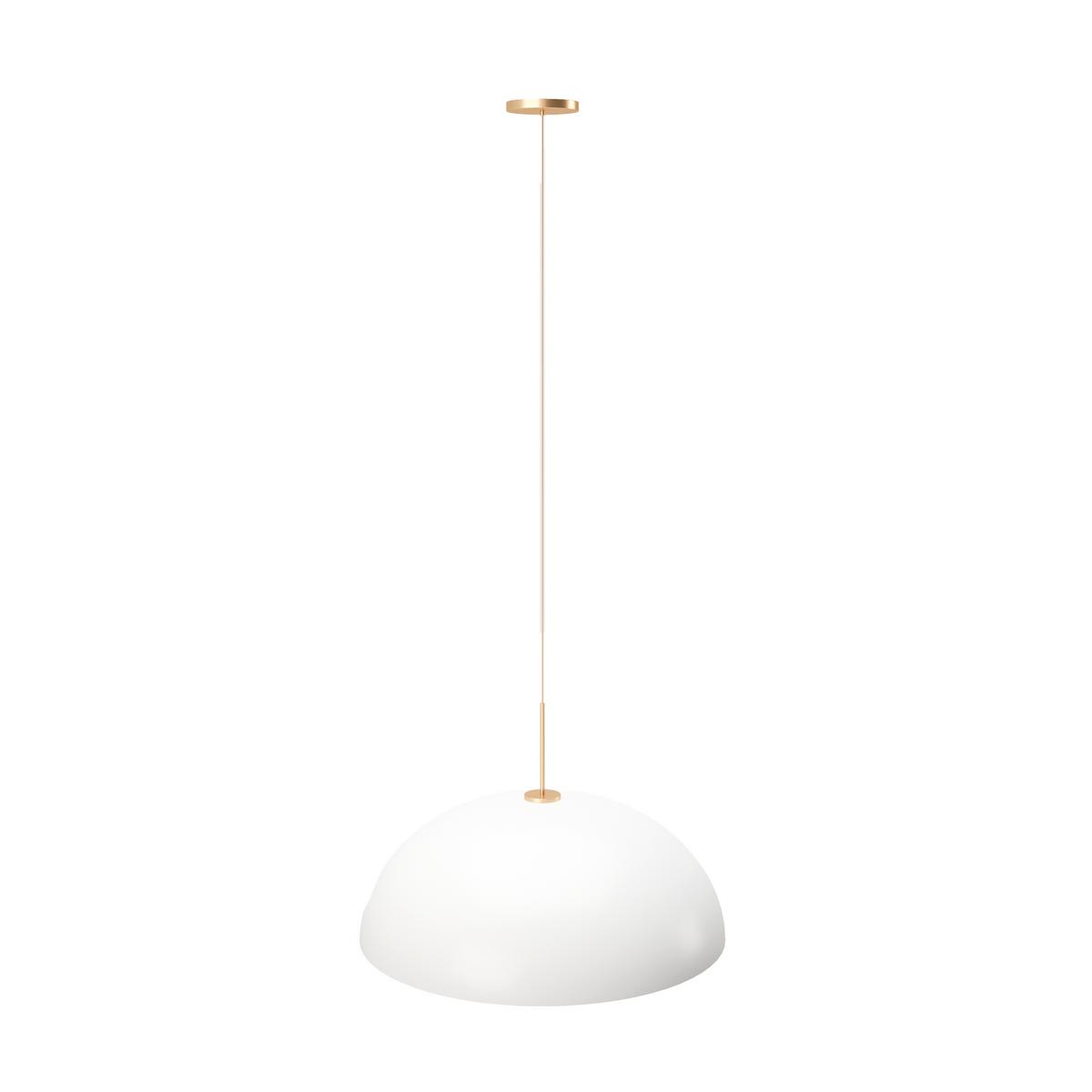 Hängeleuchte Lexie H: 30 cm Runder Schirm - Weiß, Basics, Metall (28/30/28cm) - Playboy