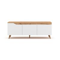 Tv-lowboard Tue B: 140 Cm Eichefarben, Weiß - Eichefarben/Kernbuche, Design, Holzwerkstoff (140/52/40cm) - Livetastic